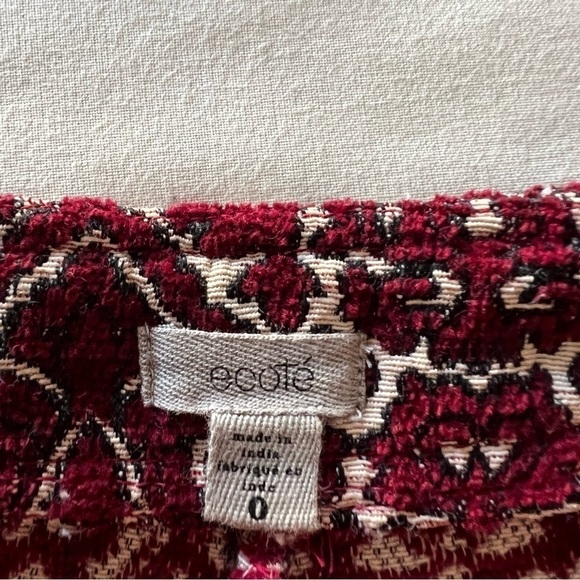 Ecote Hadley Shorts in Terra Cotta - Jacquard Tapestry Boho Festival Hig… - Picture 6 of 13